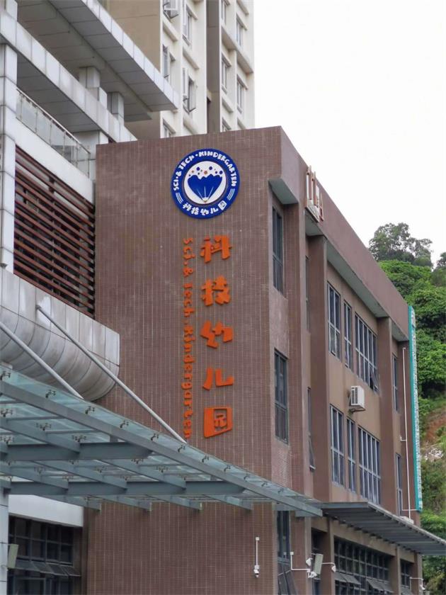 罗湖科技幼儿园楼体字